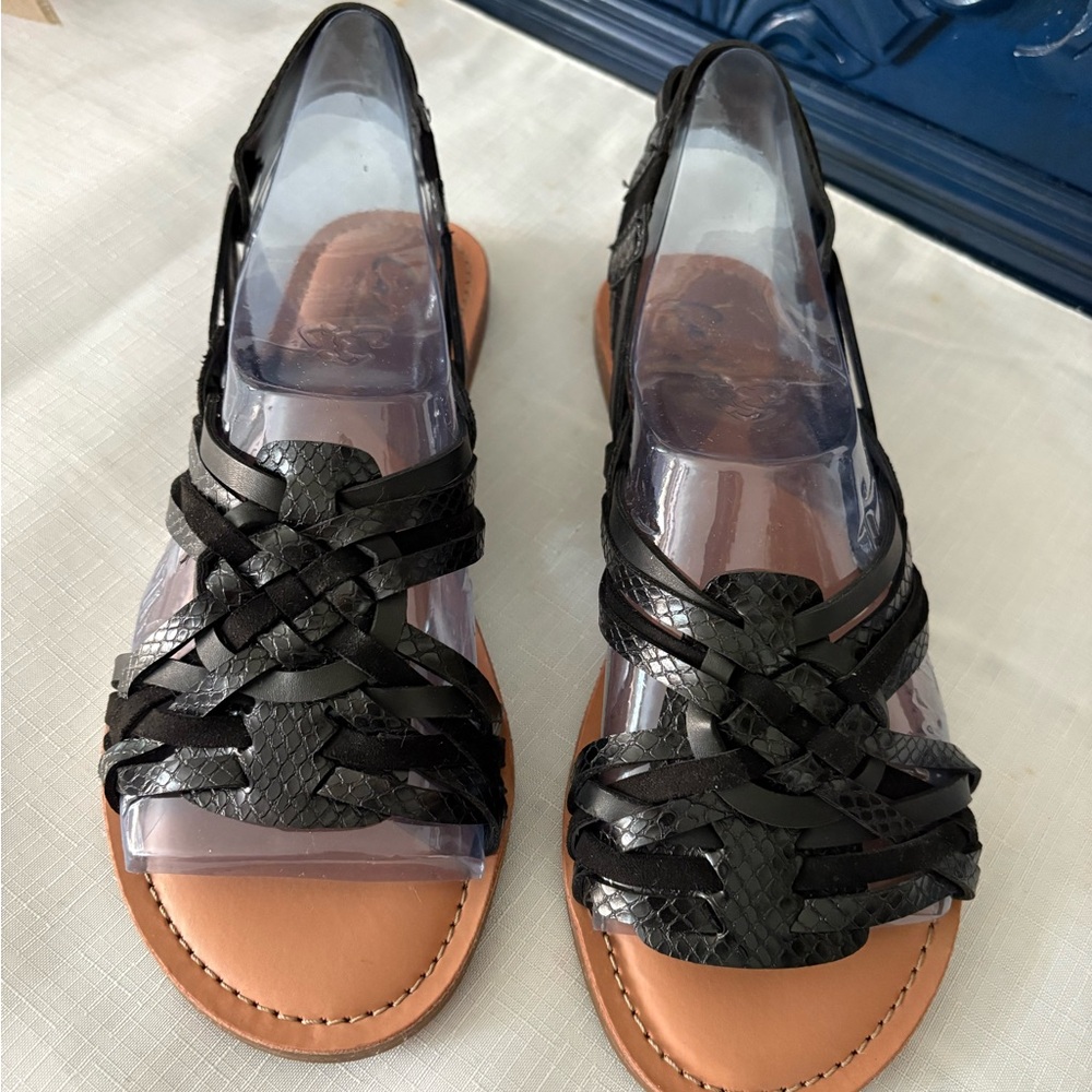 Carlos  by Carlos Santana MAVIN Black Woven Sandals NEW Size 6
